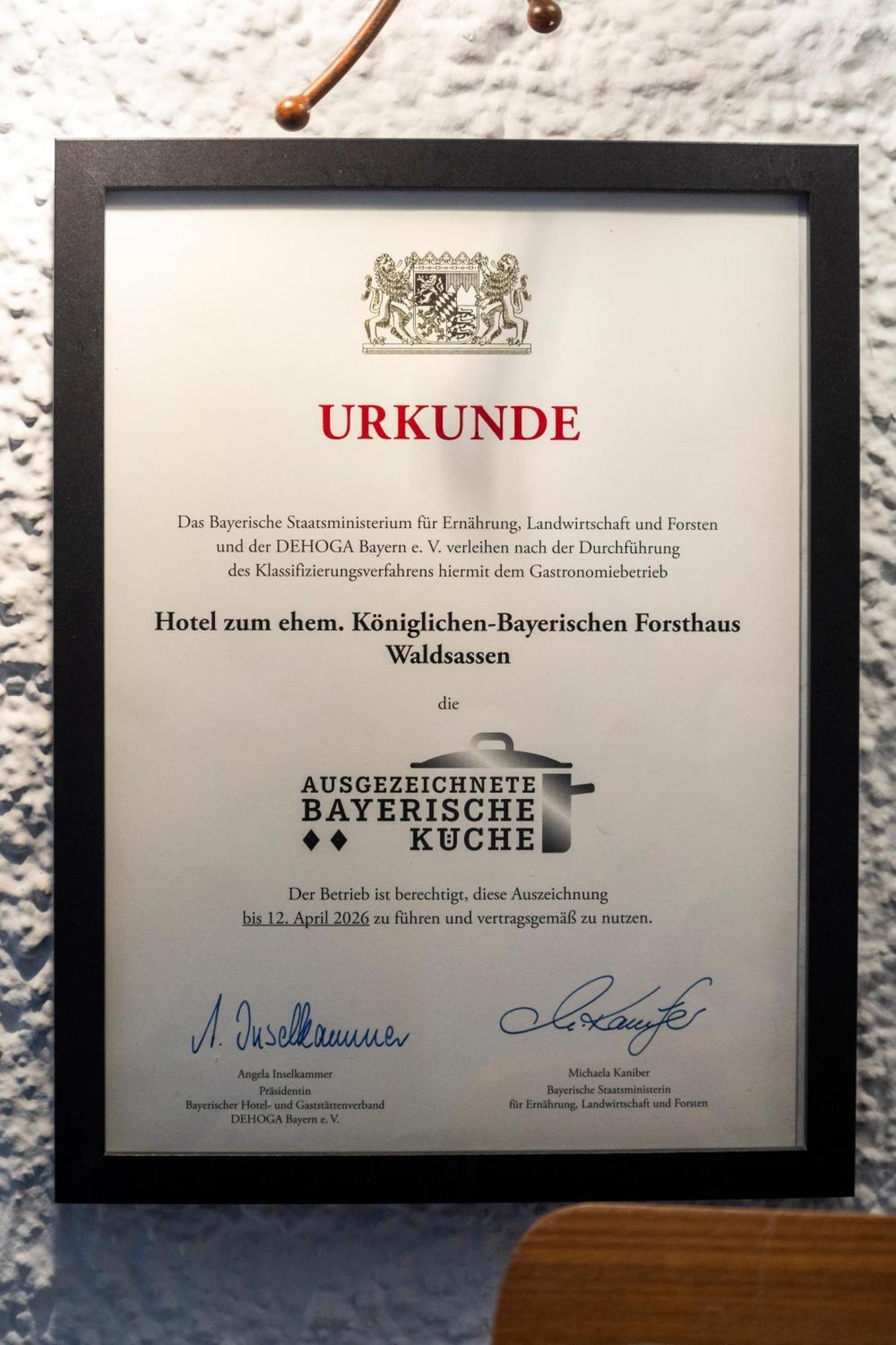 Hotel Zum Ehem. Koenigl. Bayr. Forsthaus Waldsassen Exteriér fotografie